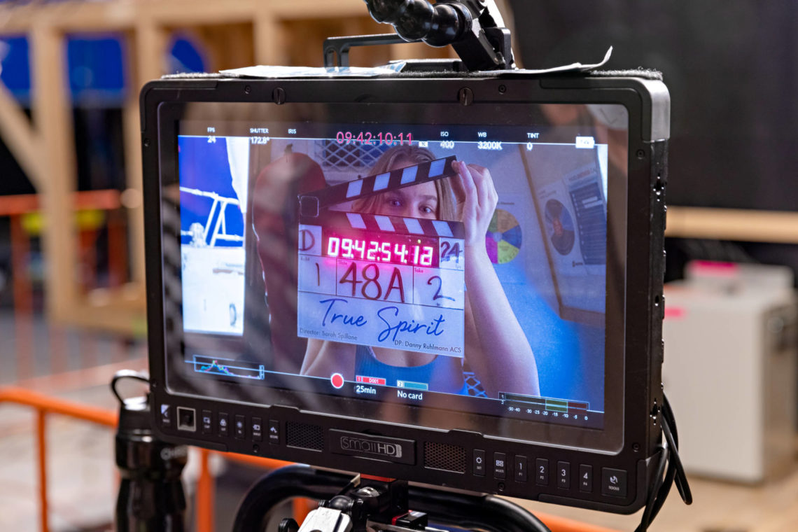 True Spirit. Teagan Croft as Jessica Watson on the set of True Spirit. Cr. Julian Panetta/Netflix © 2023